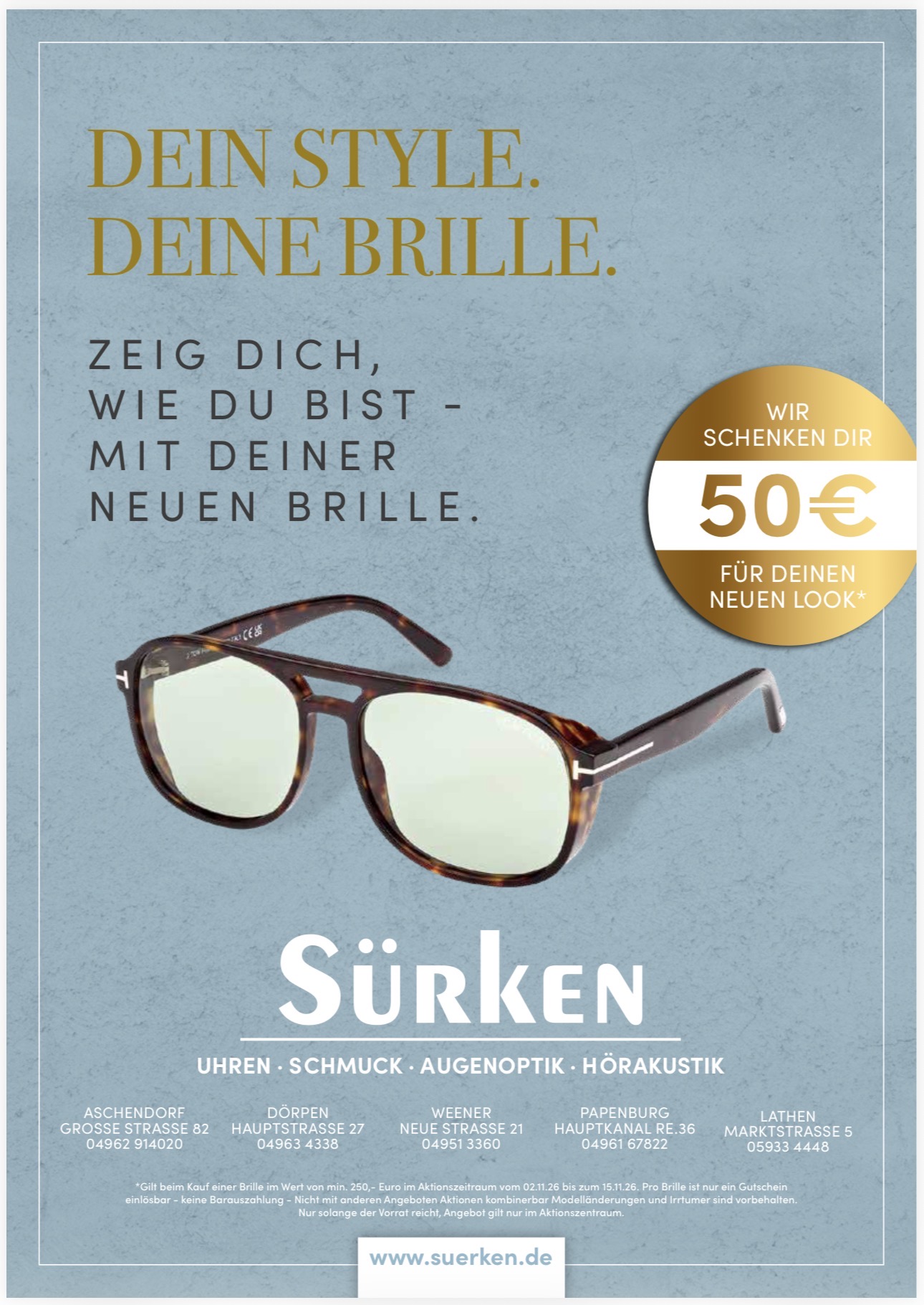 Neuer Look für den November – mit 50 € Gutschein!